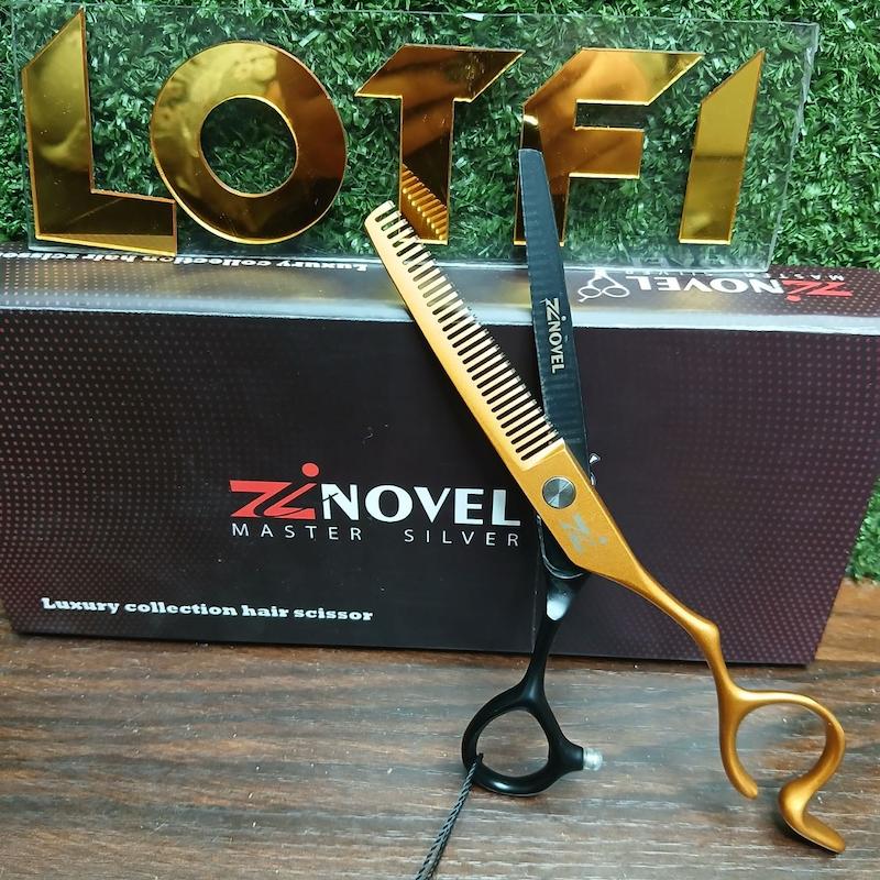 قیچی پیتاژ زینوول شیار دار طلایی مشکی 