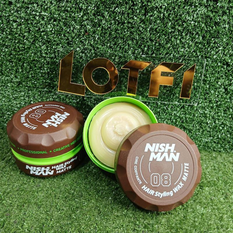 واکس مو نیشمن قهوه ای 08 مات مدل Nishman Hair Styling Wax MATTE حجم 150 میل