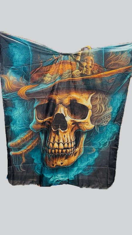 پیشبند ارایشگری تمام چاپ دومتری طرح اسکلت