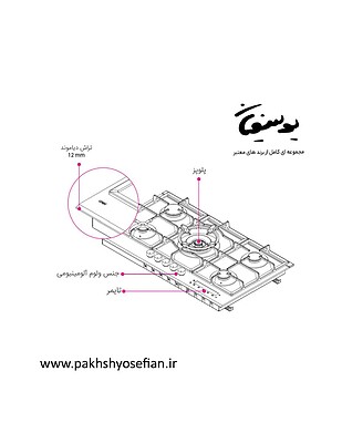 گاز صفحه ای کن مدل GT 502 - مشکی