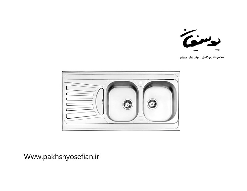 سینک استیل البرز 725 روکار عرض 60