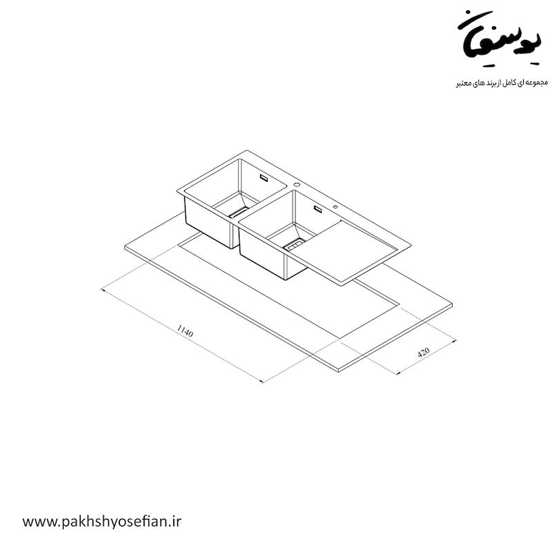 سینک کن مدل BCN 202 توکار