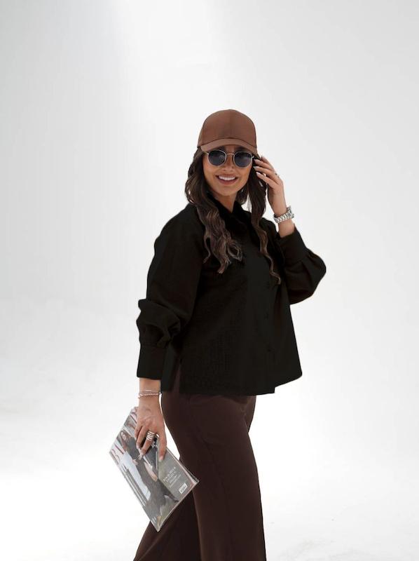 شومیز زنانه مینیمال و ساده مشکی