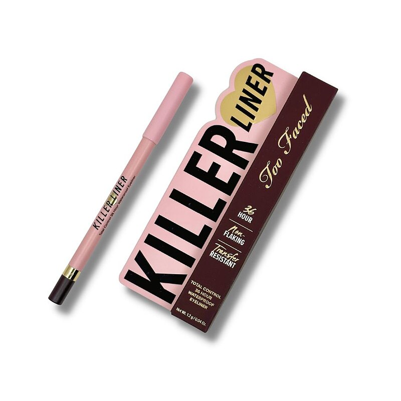 مداد چشم قهوه‌ای  ۳۶ ساعته کیلر توفیسد فول سایز با جعبه  رنگ ESPRESSO  Too Faced KILLER LINER 36 HOUR WATERPROOF  EYELINER ESPRESSO