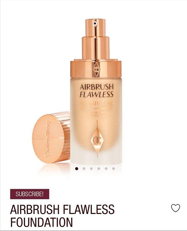 کرم پودر فول سایز شارلوت تیلبری Charlotte Tilbury AIRBRUSH FLAWLESS FOUNDATION