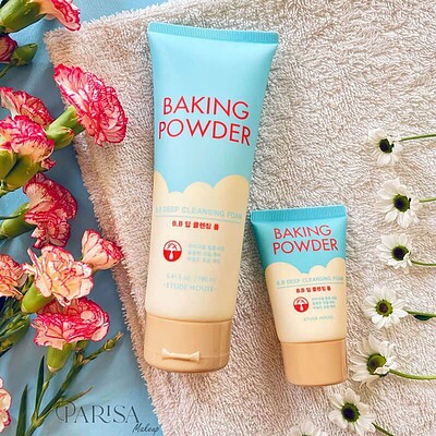 Etude House : Baking Powder B.B Deep Cleansing Foam ✨    💠فوم شستشو بیکینگ پودر B.B اتودهاوس