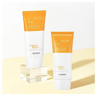 Scinic : enjoy perfect daily sun cream    🧡ضد آفتاب روزانه ساینیک