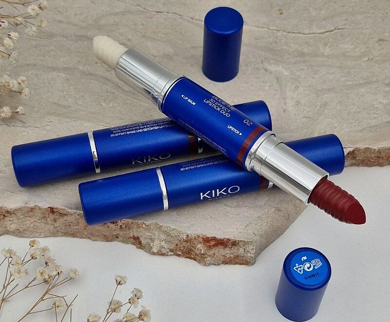 پرایمر لب و رژلب دو سر کیکو میلانو Blue Me 3d Effect Lipstick Duo Kiko Milano