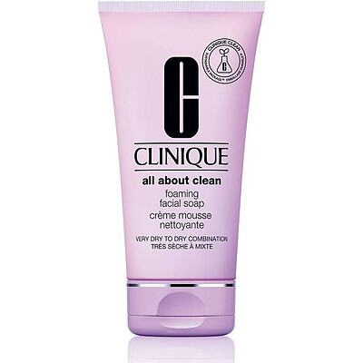 🌷 فوم شستشوی آل ابوت کلینیک پوست خشک 150ml    CLINIQUE all about clean foaming facial soap very dry to dry combination