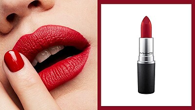 🌷 رژ فول سایز مک رنگ روبی وو    MAC RUBY WOO RETRO MATTE LIPSTICK