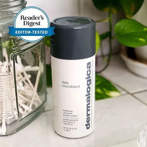 🌷 پودر لایه بردار درمالوجیکا 74 گرمی با جعبه    dermalogica daily microfoliant brightening rice based powder exfoliant