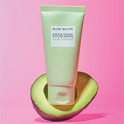 شوینده سراماید آووکادو گلورسپی 150ml با جعبه    Glow recipe avocado ceramide miosture barrier cleanser