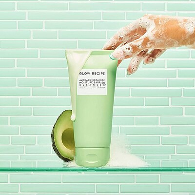 شوینده سراماید آووکادو گلورسپی 150ml با جعبه    Glow recipe avocado ceramide miosture barrier cleanser