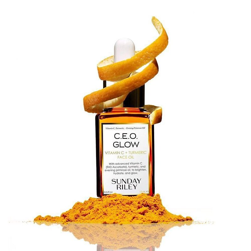 🎀 روغن صورت روشن کننده C.E.O ساندی رایلی    sunday riley C.E.O Glow Vitamin C Tumeric Face Oil