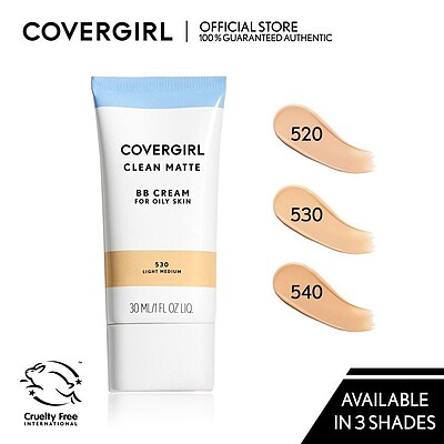 🌷 ب ب کرم کاورگرل رنگ لایت 520 حجم 30ml    COVERGIRL CLEAN MATTE  BB CREAM 520 LIGHT