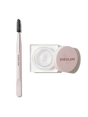 ژل ابرو کاسه ای لیفت شیگلم با براش    SHEGLAM SET ME UP BROW HOLD-CRYSTAL CLEAR