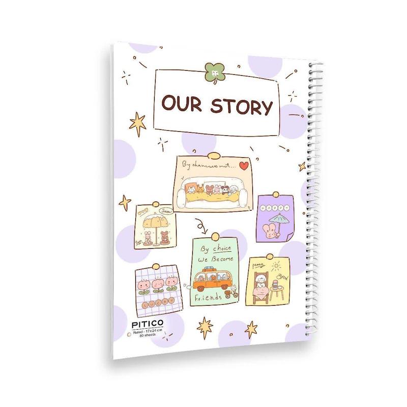 دفتر خط دار 80 برگ پیتیکو سری our story کد5 