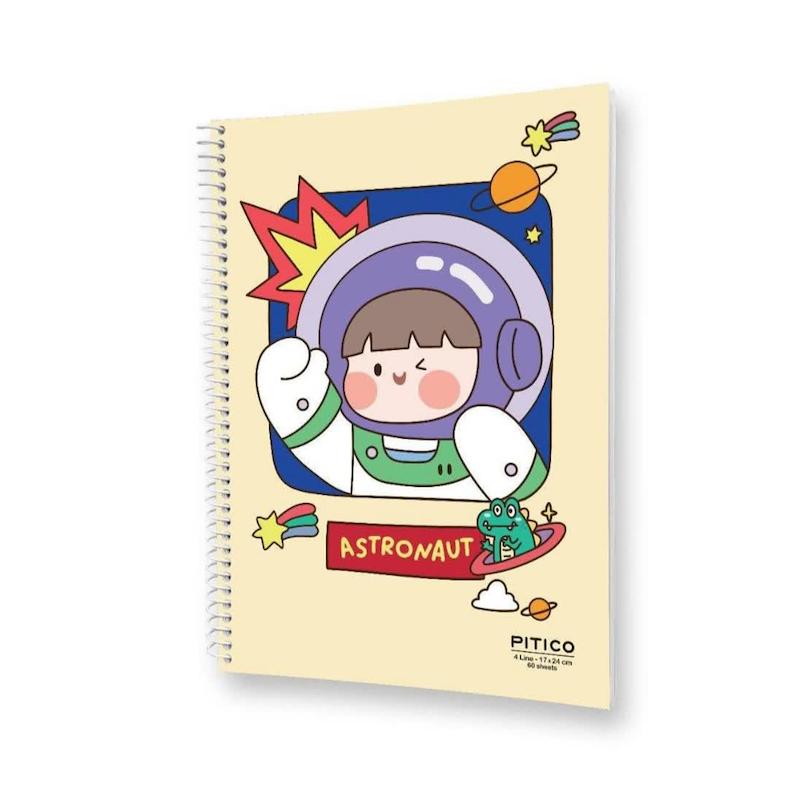 دفتر زبان 4 خط برند پیتیکو سری space Trip  کد 5