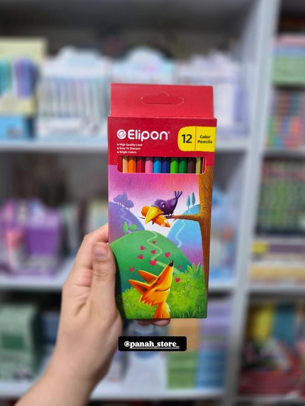 مدادرنگی ۱۲ رنگ Elipon کد ۲ 🌈
