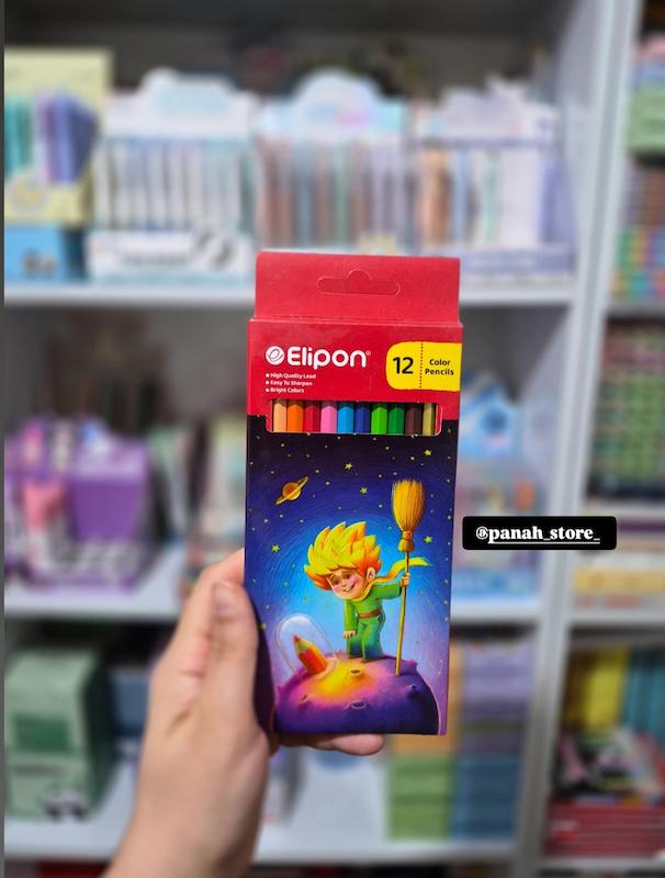 مدادرنگی ۱۲ رنگ Elipon کد ۳ 🌈