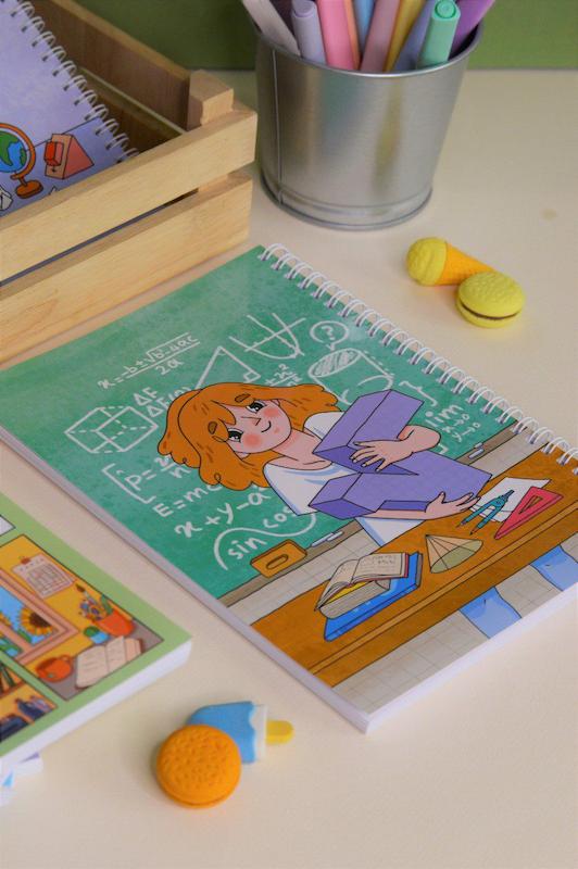 دفتر موضوعی 80 برگ ریاضی smart girl برند اسمارتیز