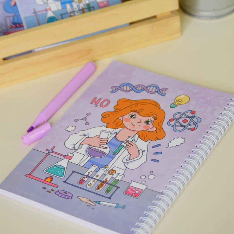 دفتر موضوعی شیمی 80 برگ سری smart girl