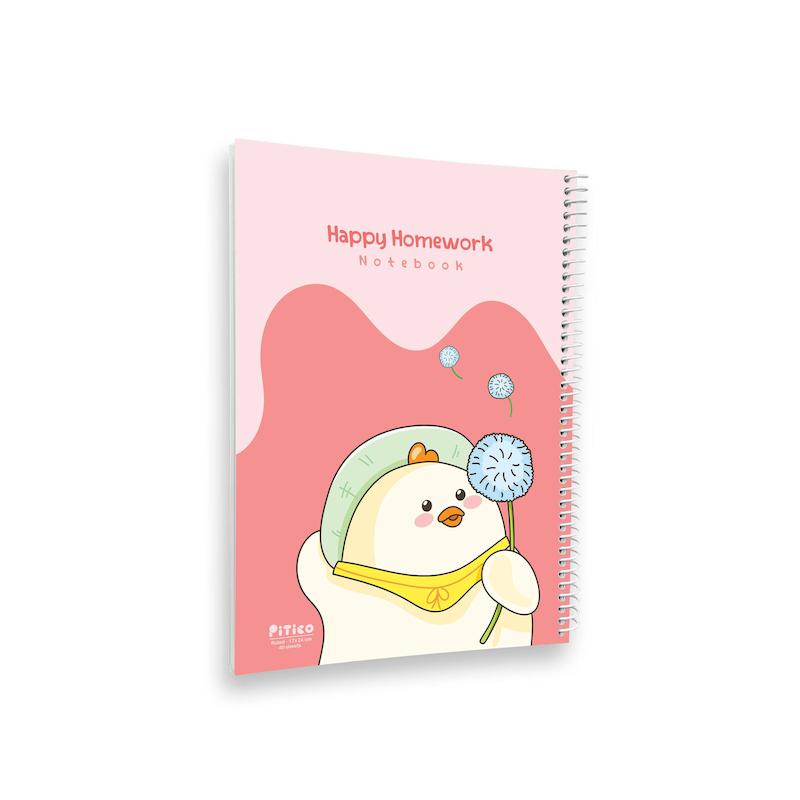 دفتر مشق  جلد نرم 40 برگ پیتیکو سری happy homework  کد 7