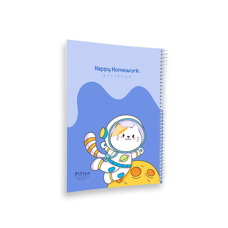 دفتر مشق  جلد نرم 40 برگ پیتیکو سری happy homework  کد 9