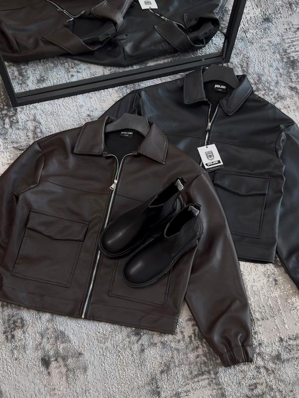 کت چرمی باکسی