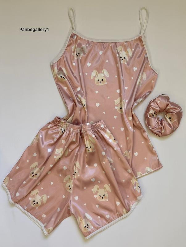 لباس خواب ساتن ۳ تیکه