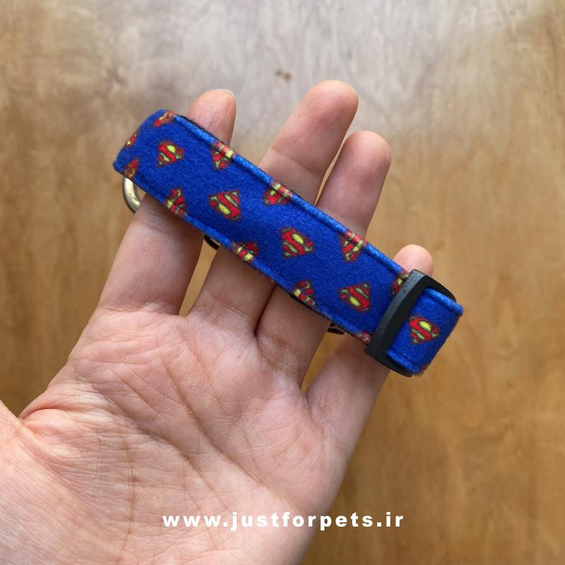 گردنبند سگ سایز اسمال طرح سوپرمن