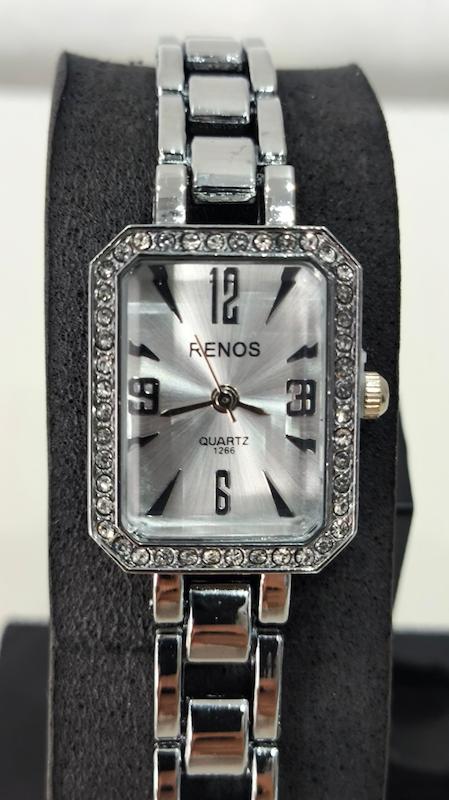 ساعت زنانه رنوس صفحه مستطیل دورقاب جواهری
