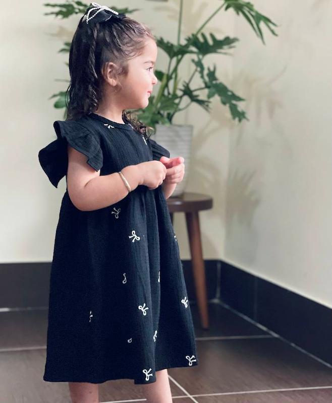 پیراهن موسلین مشکی