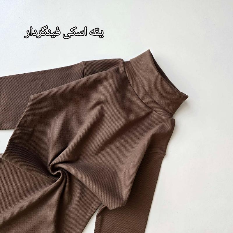 بلوز یقه گرد و یقه اسکی موکا موس🐚☕️