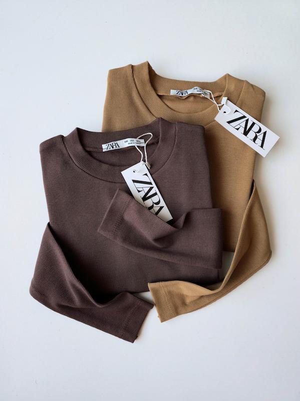 بلوز یقه گرد دارچین 