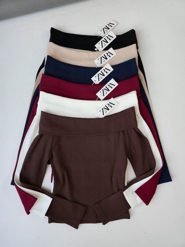 بلوز یقه قایقی آلبا 🍒