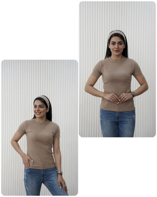 تیشرت یقه گرد روشا ✨️