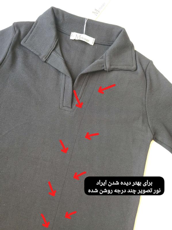 بلوز یقه شکاری مشکی سپتامبر - ایراد دار