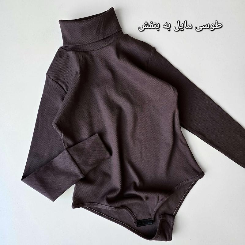 بادی یقه اسکی فینگردار ملانژ