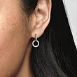  گوشواره حلقه‌ای دو حلقه نقره‌ای پاندورا