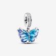  چارم آویز پروانه آبی کریستال مورانو پاندورا