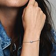 دستبند زنجیری  نقره پاندورا مدل اشکی جواهری 