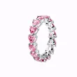 تصویر حلقه قلب های صورتی برند پاندورا