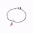 عکس چارم بستنی چوبی صورتی با ترافل رنگی پاندورا بر روی دستبند