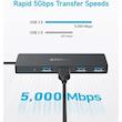 هاب USB-C انکر مدل Anker 4xUSB-A 3.0 A8309G11