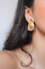 گوشواره گوتیک طلایی قهوه ای