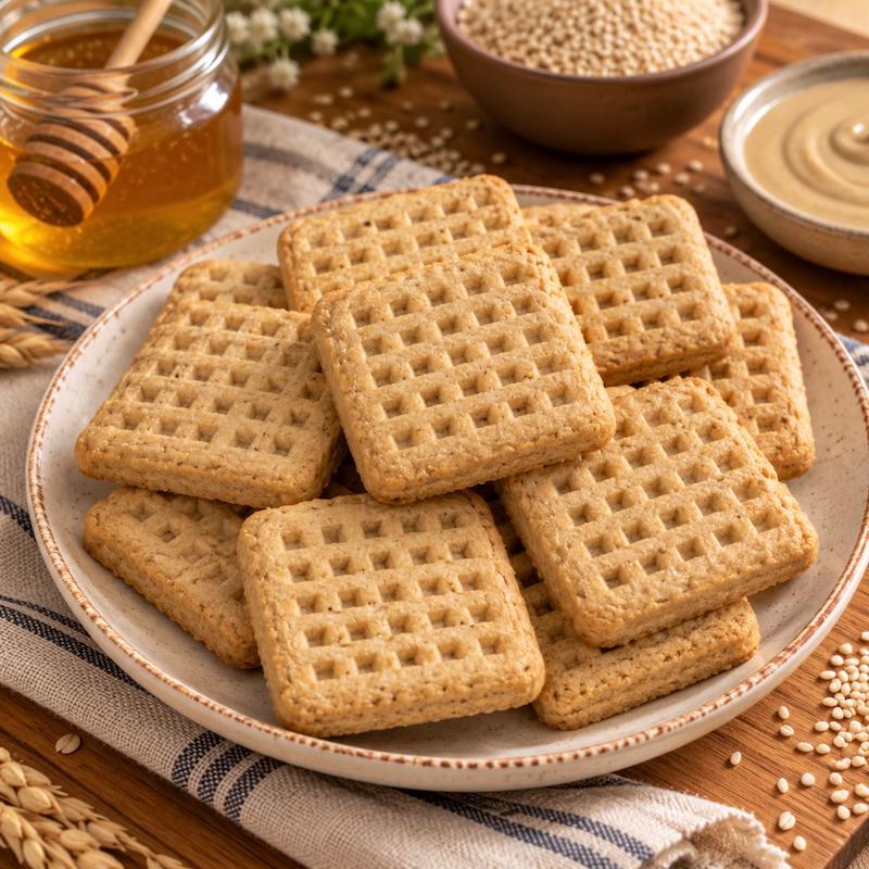 بیسکوییت ارده عسل رژیمی ۱۰۰ گرمی