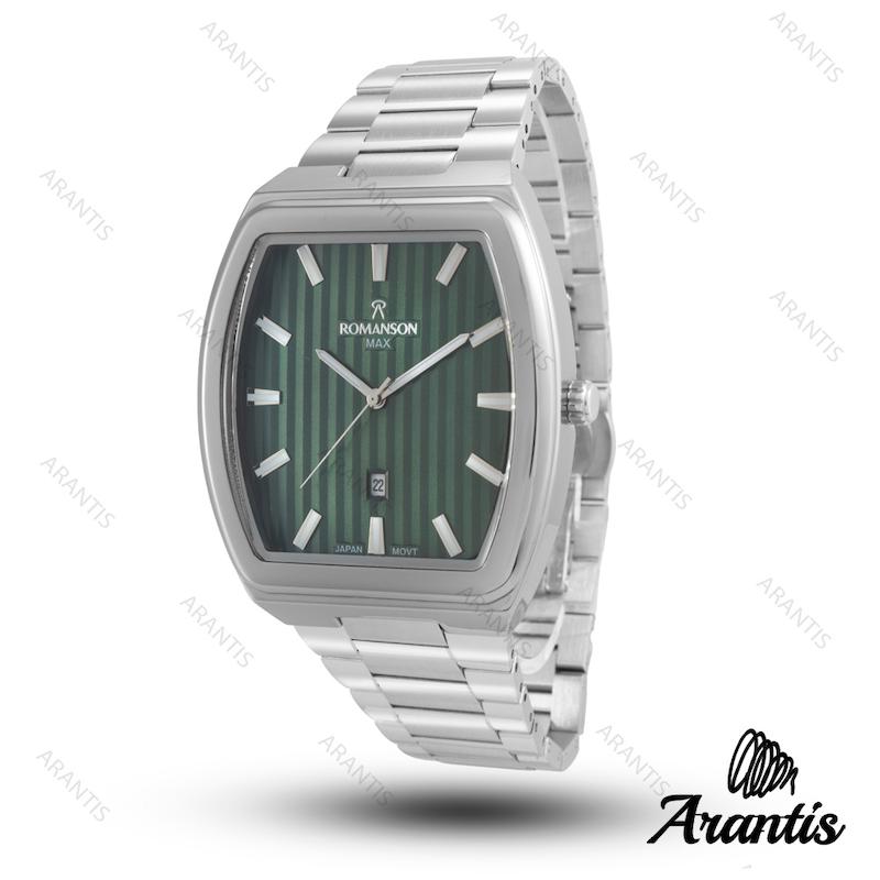 ساعت رومانسون مردانه مکس مردانه سیلور سبز m-10061