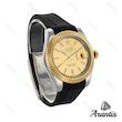 ساعت مردانه رولکس DateJust 2 طلایی بند رابر مشکی 4166-m