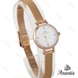 ساعت دنیل ولینگتون زنانه مینی گرد حصیری رزگلد صفحه سفید w-5566